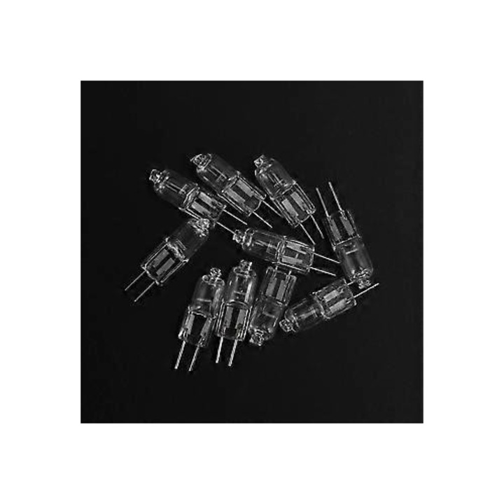 10 db G4 halogén izzó készlet 12V 35W meleg fehér 32x8mm