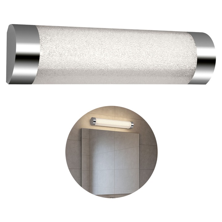 LED лампа за баня 8W 37,5см хромирана бяла IP44