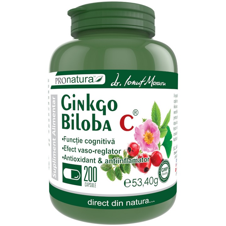 Ginkgo Biloba C, Pro Natura, 200 Capsule