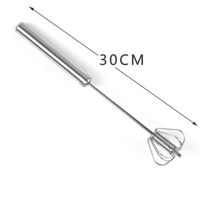 Tel din otel inoxidabil 30cm pentru amestecat si batut, manual