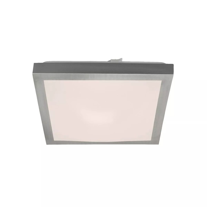 LED плафонна лампа 12W, 3000K, матиран никел, 27x27x8.5см