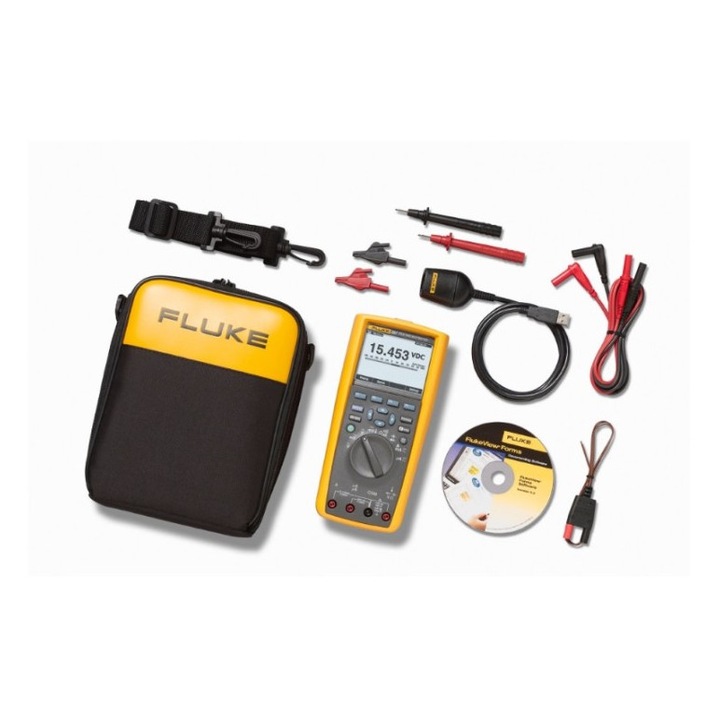 Цифров електрически мултиметър Fluke 289, LCD, CAT IV 600V, CAT III 1000V, Жълт-Черен