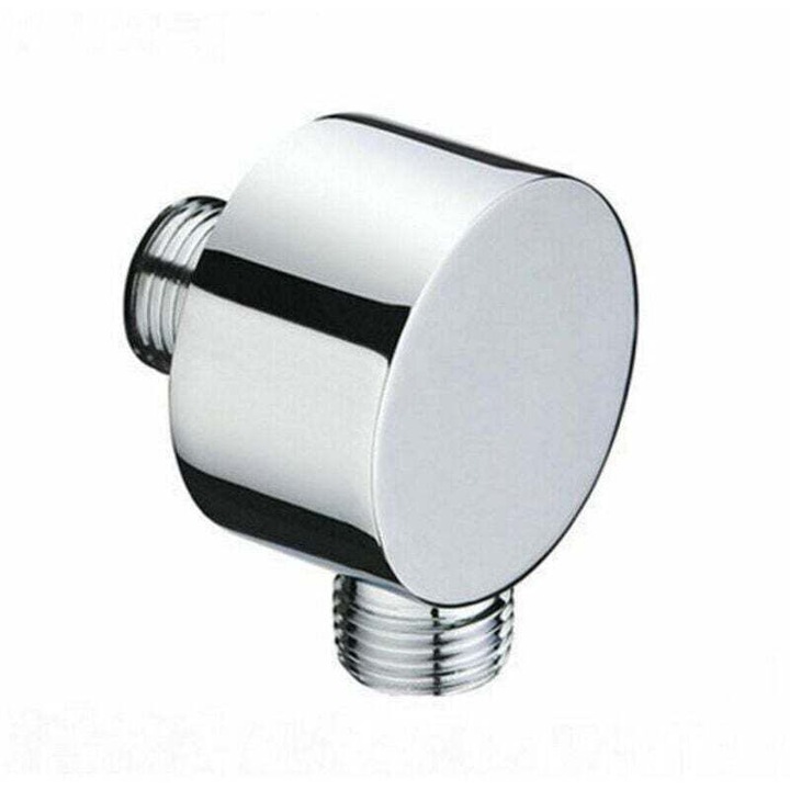Kerek tömlőcsatlakozó, sárgaréz, krómozott, 1/2"
