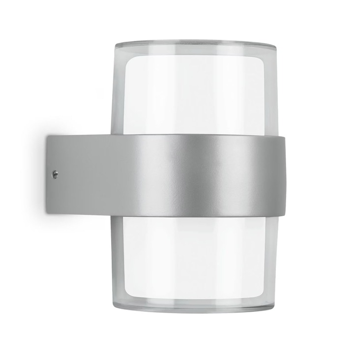 Външна LED лампа, 16W, сребриста, 13x9.5x10.5см