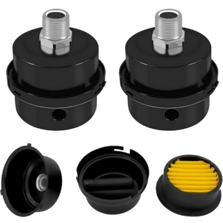 Set 2 filtre aer compresor metalice 5/8" 20mm
