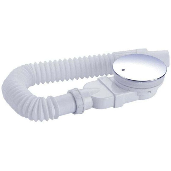 Sistem scurgere dus 90mm, capac cromat, alb, 90x59mm