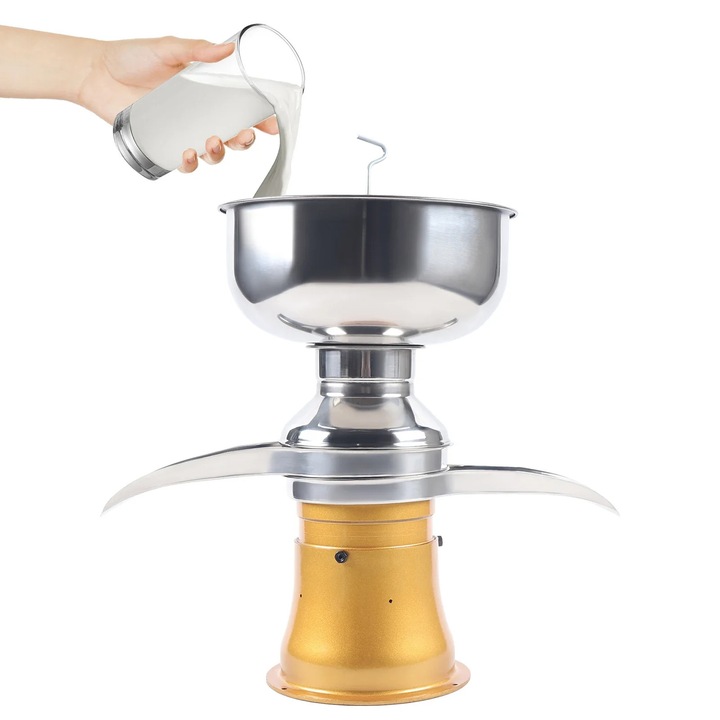 Tej- és tejszínleválasztó, Tárcsás típus, Kapacitás 50 l/óra, 220 V, 30 kW, Kompakt tejipari berendezés