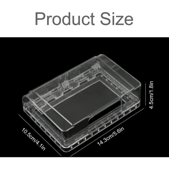 Capac priza universal, plastic dur, rezistent apa, 143x105x45mm, transparent