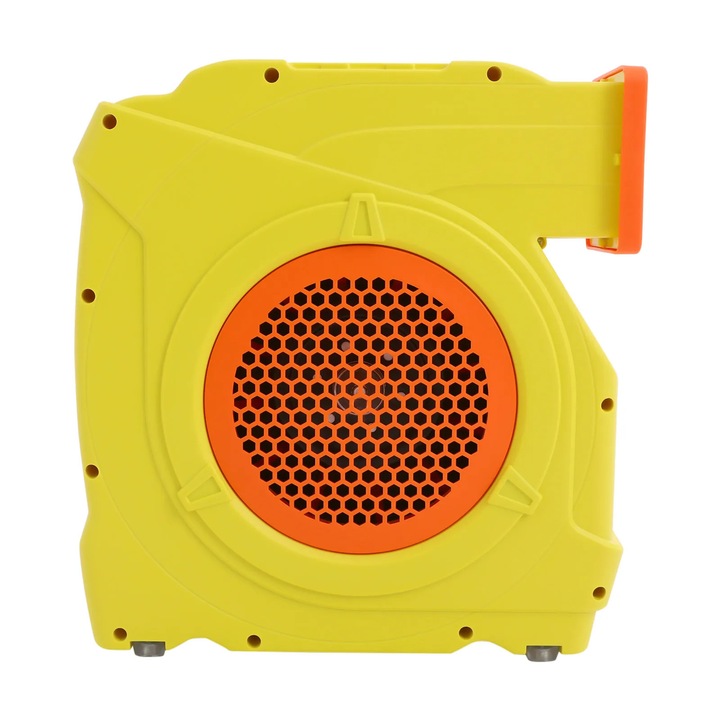 Suflanta aer pentru castele gonflabile si tobogane cu apa, Model F-64, 1600 W (2 CP), 1080 m³/h, 2900 Pa, 3300 rpm, IP24, 220–240 V 50 Hz, Galben