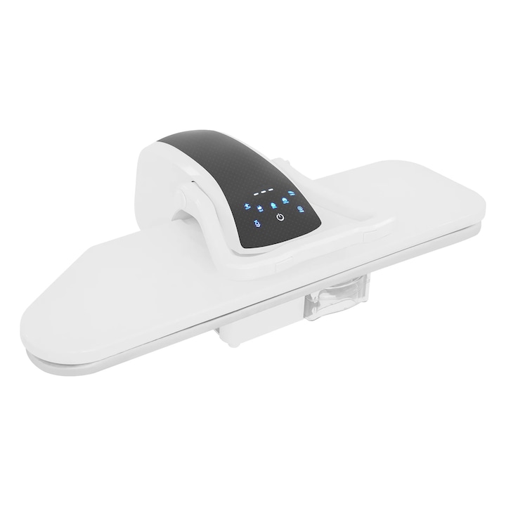 Aparat de calcat cu abur, Presa cu abur de masa, 2200 W, Ecran LCD, 5 moduri pentru tesaturi, Rezervor 1, 0 l, 90–200 °C, Stecar UE 220–240 V, Alb