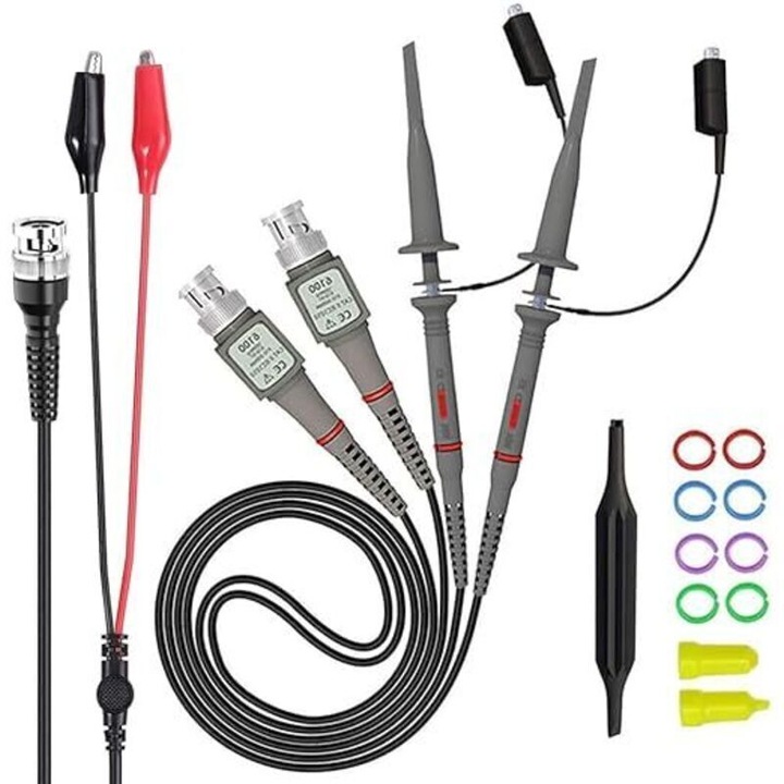 Sonda universala osciloscop 100MHz, kit accesorii, cablu BNC Minigrabber