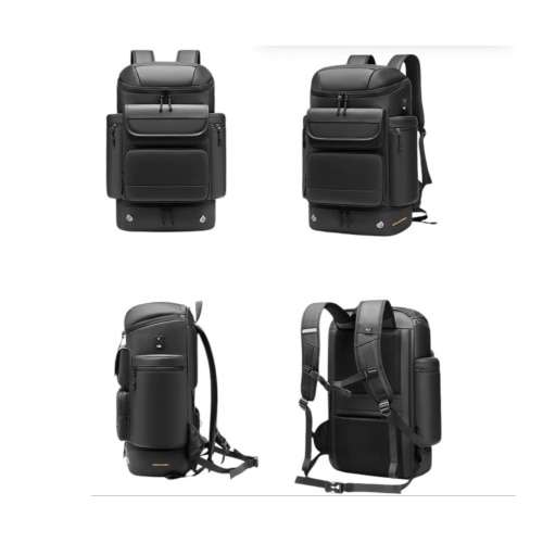 Rucsac Multifunctional Premium, Cracos®, negru, capacitate 30L, 55x31x20 cm, port USB, compartimente separate pentru laptop si Incaltaminte, Impermeabil, ideal pentru calatorii sau activitati zilnice