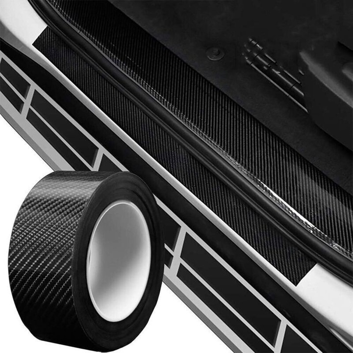 Folie protectoare auto universala, 5D fibra de carbon, rezistenta la apa si zgarieturi, 7x500cm
