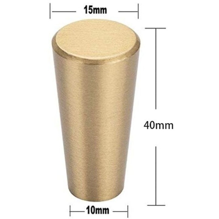 4 db sárgaréz fali akasztó, 40x15mm, arany