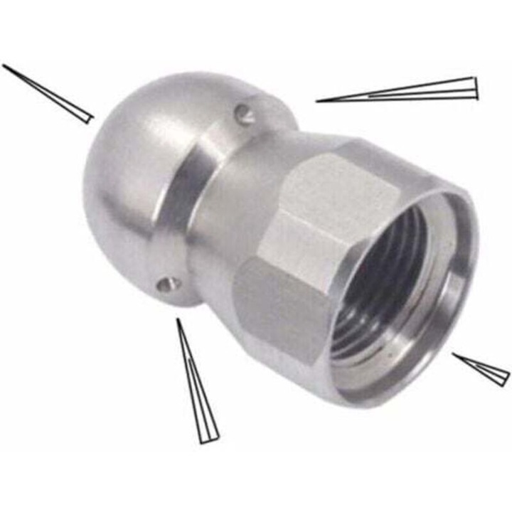 Duza curatare 3/8 inox presiune inalta pentru tevi si scurgeri