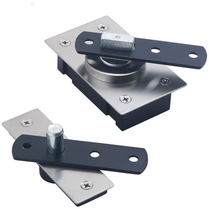 Balamale usi, sistem pivotant inox, negru, 100x59x55mm, set 2 bucati