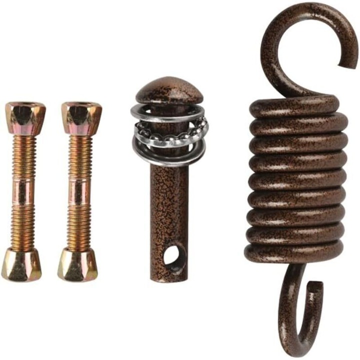 Set accesorii pentru scaun suspendat, arc metalic, maro, 13.5x8.9x5.8cm