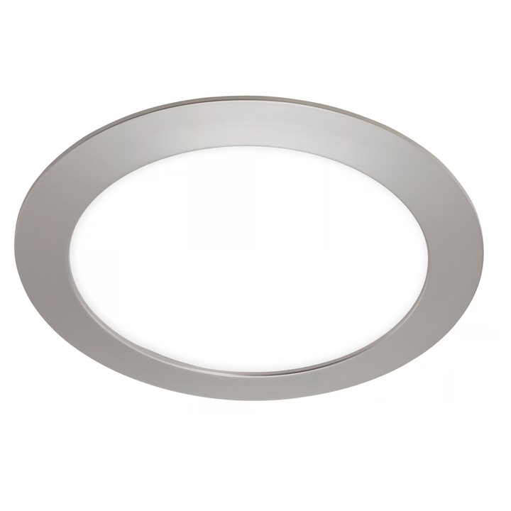 Spot LED incastrat, 12W, dimabil, mat nichel, 17x3cm, IP44