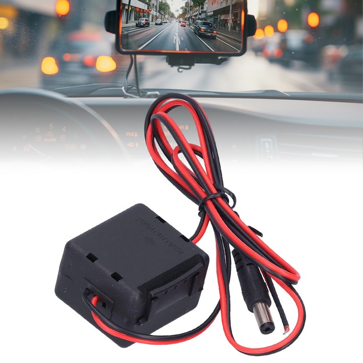 Chucai 24V-12V feszültségátalakító szűrővel, ABS, univerzális, 12V, 24V