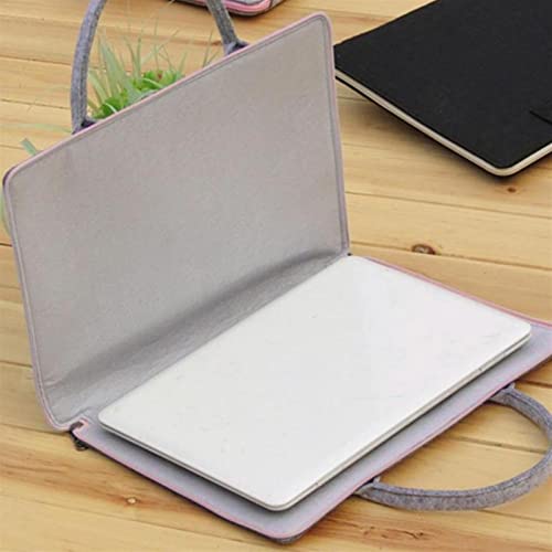 Geanta Laptop Din Fetru, Model Nor Chinezesc, Roz, 14 Inch