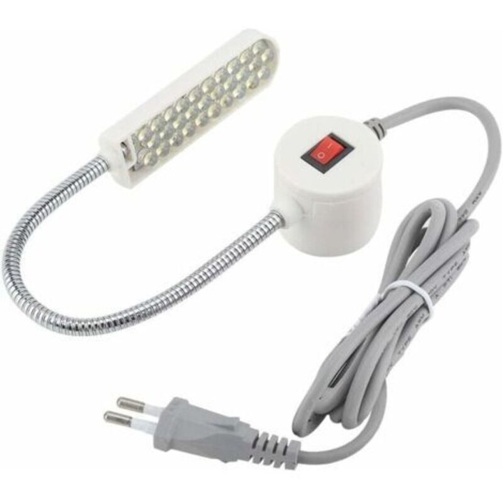 LED varrógép lámpa, flexibilis, fehér, 7.5x2.3cm