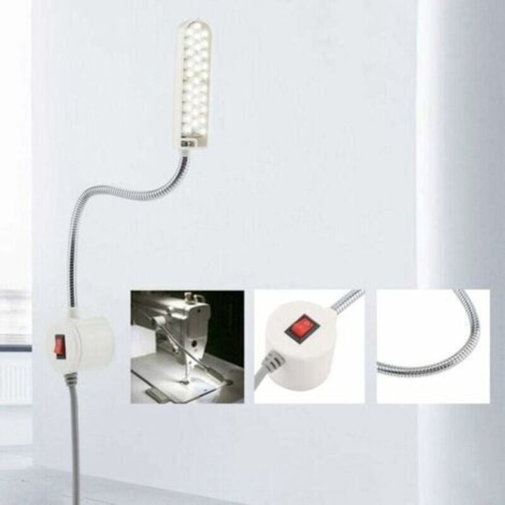 LED varrógép lámpa, flexibilis, fehér, 7.5x2.3cm