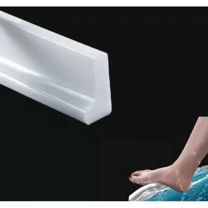 Bariera apa silicon pentru dus 2m, transparent, 3x0.16cm