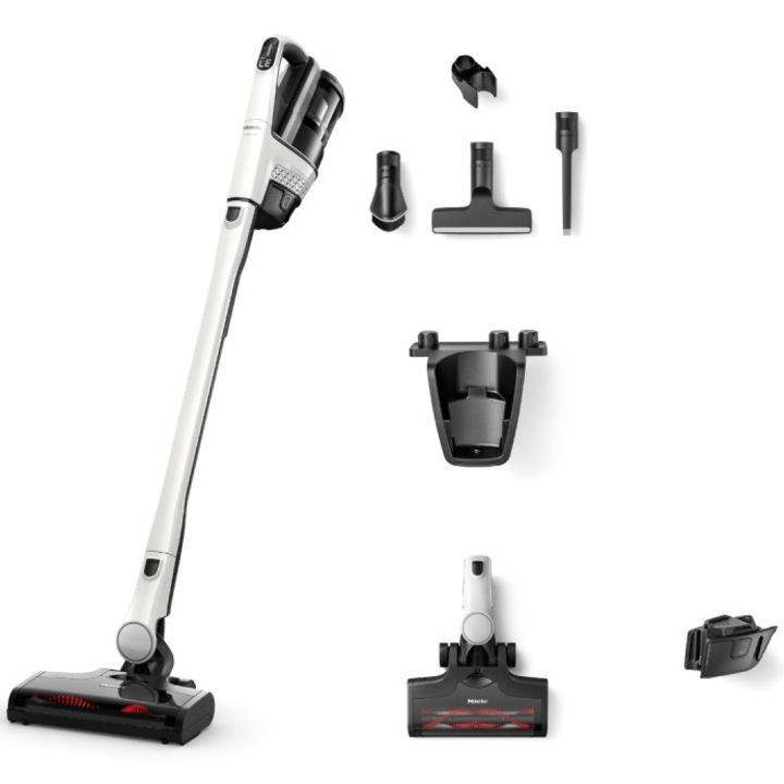 Вертикална прахосмукачка Miele Triflex HX3, 3 в 1, 25,2 V, 0.5 л, Автономност 70 мин, Brilliant White
