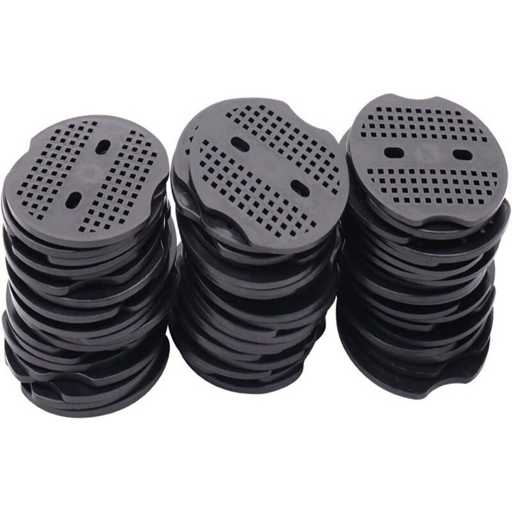 Set 100 saibe blocare din plastic negru 6.8x6.3cm pentru ancore gradina