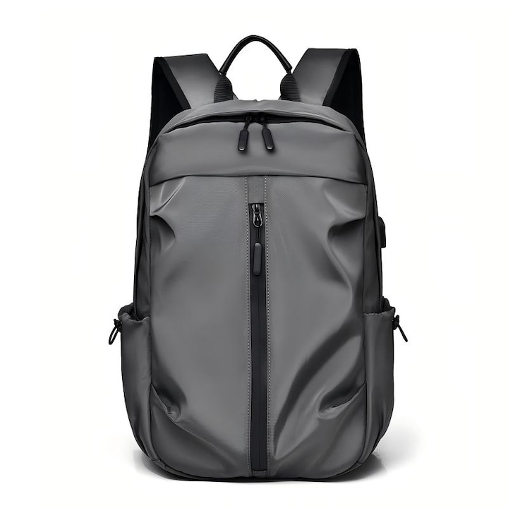Rucsac laptop Omelivon 15.6 inch impermeabil gri 45x30x15cm