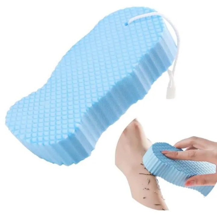 Burete de baie exfoliant, material PVA, super moale, reutilizabil, alb