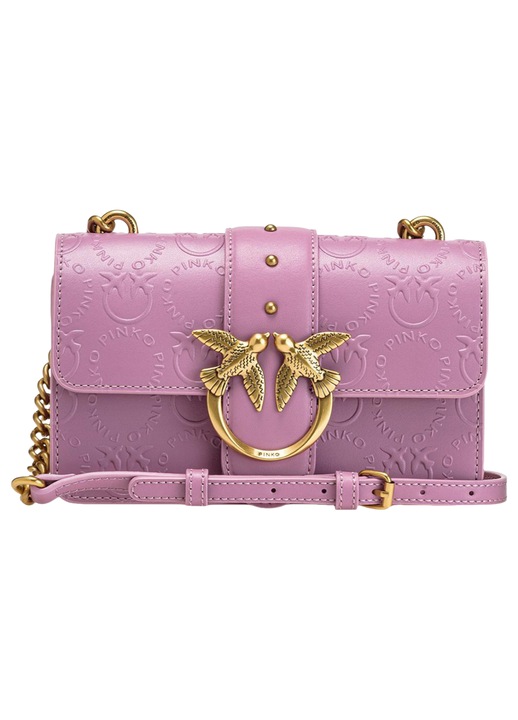 Pinko Classic Love Bag női táska, bőr kézitáska, rózsaszín, 21cm
