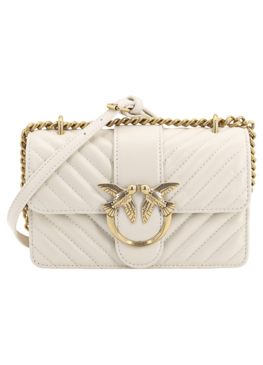 Pinko Love Bag női táska, fehér bőr, kézi, 30x20x10cm
