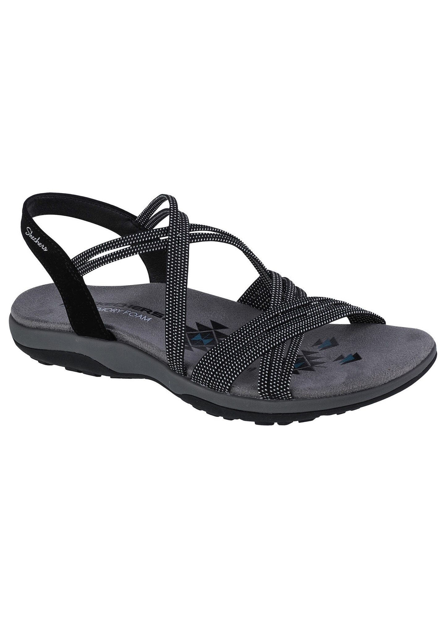 Sandale, Skechers Reggae Slim - Turn It Up 163117-BLK, Negru, 42