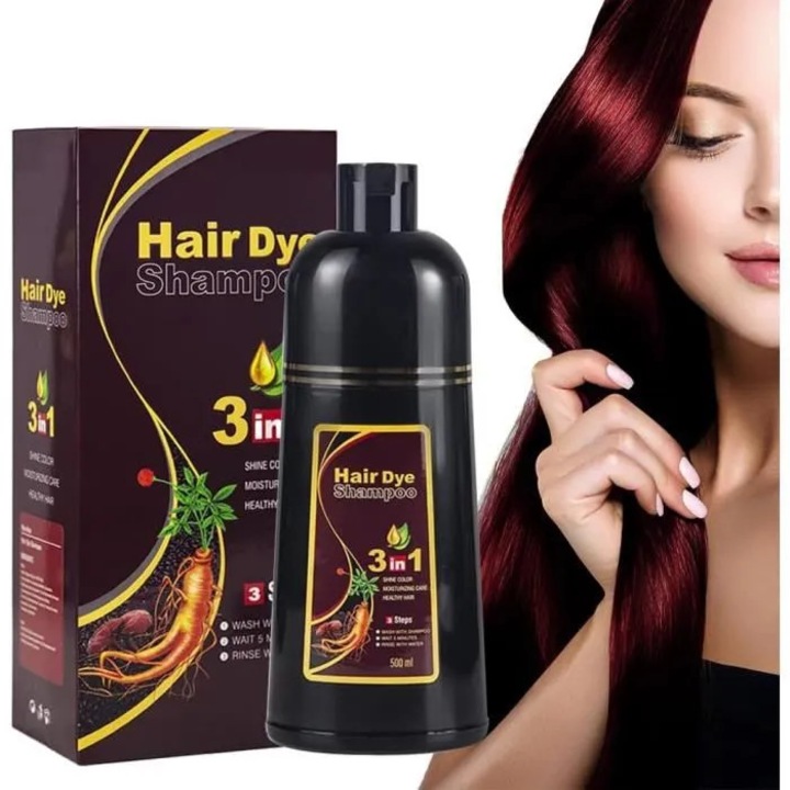 Sampon colorant 3 in 1, rosu vin, 500ml