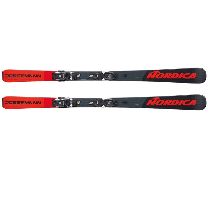 Nordica Dobermann Combi Pro S FDT (7.0) Gyermek sílécek + JR 7.0 FDT Kötések - Fekete/Piros - 130