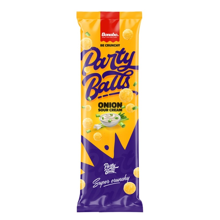 Pufuleti cu aroma de Ceapa si Smantana PARTY BALLS (fara gluten) 300g - Bonabo