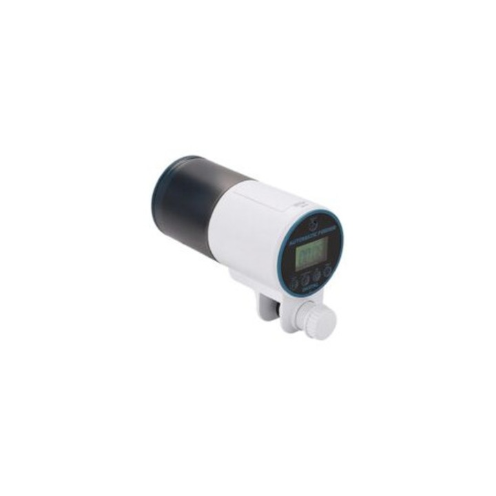 Dispozitiv automat hranire acvariu, alb, 200ml, 17mm, timer digital