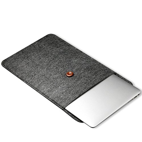 Husa Laptop Din Fetru Ultra Slim, Culoare Gri Inchis, Pentru MacBook Pro / Laptop 15-15.6 Inch, Anti-Zgarieturi Si Antisoc