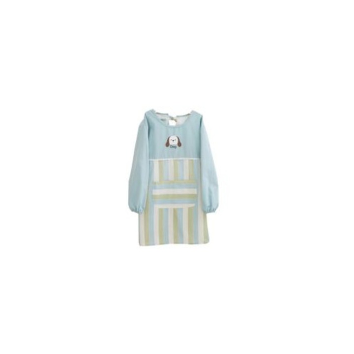 Sort bumbac ajustabil, alb, 105x85cm, buzunar mare, unisex