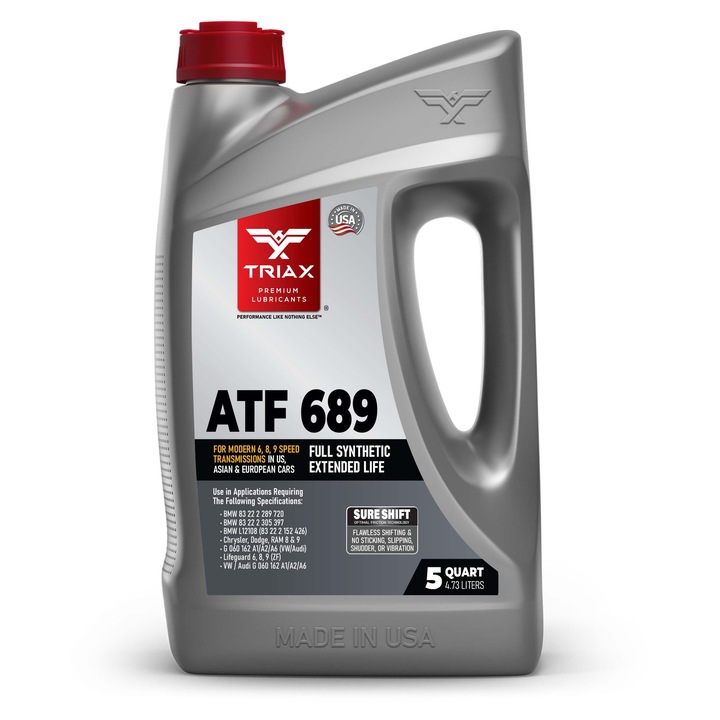 Ulei Pentru Transmisii Automate in 6,8 sau 9 Trepte, Triax ATF 689 Full Synthetic, 4.73 L