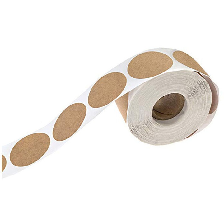 Etichete solubile pentru conserve din borcane - 500 de etichete Kraft - Etichete solubile pentru alimente