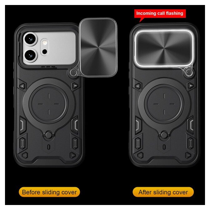 Husa Spate Upzz® CamGuard Compatibila Cu HONOR 600 PRO, Functie Stand, Super Protectie - Negru