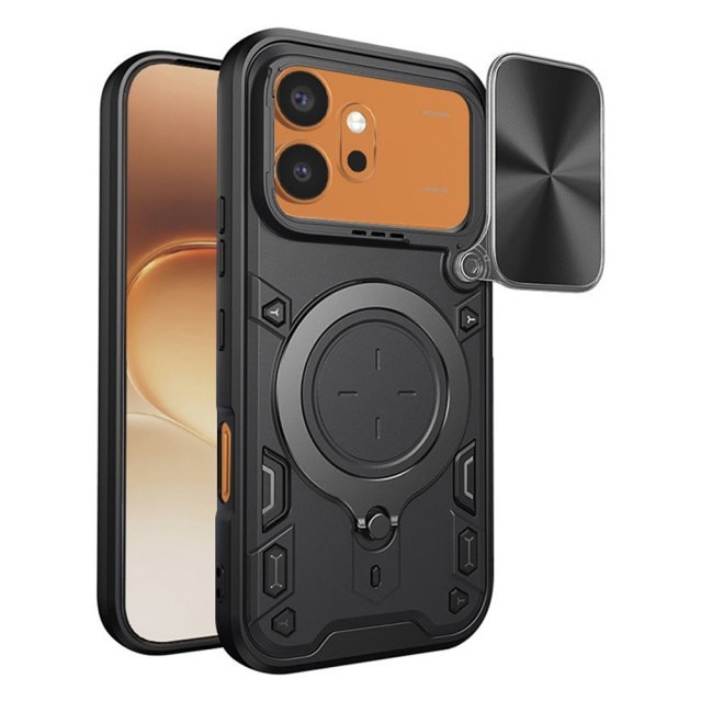 Husa Spate Upzz® CamGuard Compatibila Cu HONOR 600 PRO, Functie Stand, Super Protectie - Negru