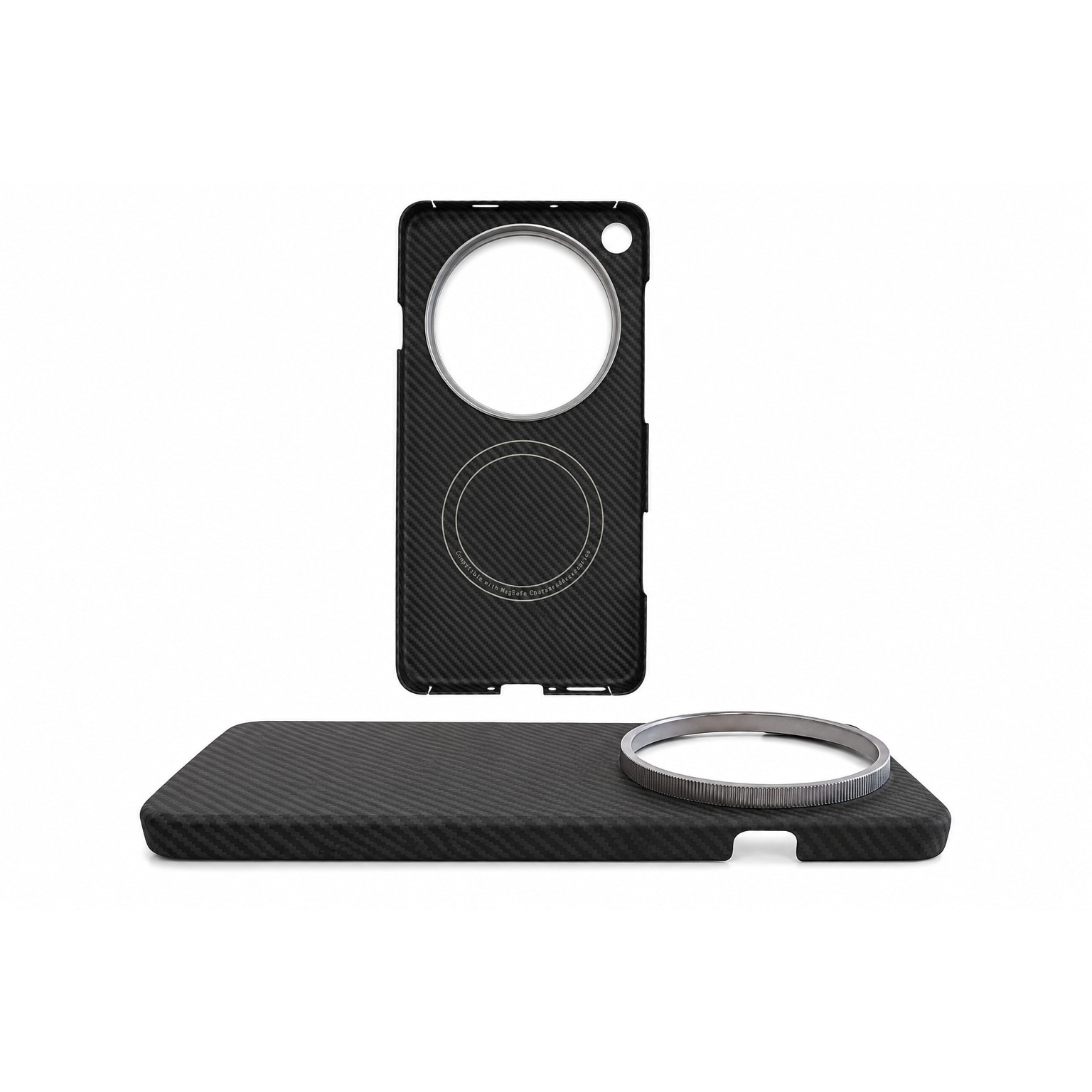 Carcasa protectie Slim pentru OPPO Find X9 Ultra, Tip Kevlar, Negru
