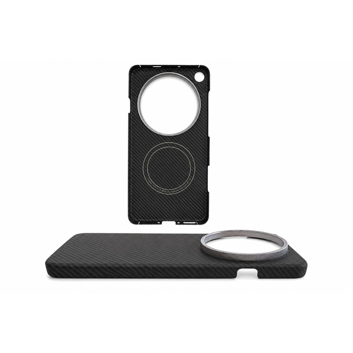 Carcasa protectie Slim pentru OPPO Find X9 Ultra, Tip Kevlar, Negru