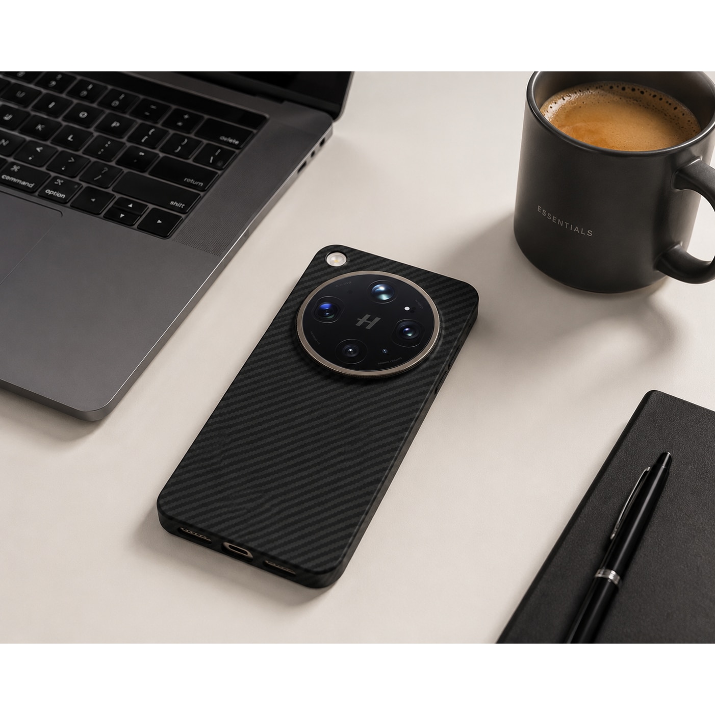 Carcasa protectie Slim pentru OPPO Find X9 Ultra, Tip Kevlar, Negru