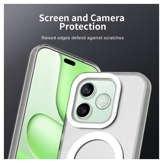Husa Upzz® Tech Candy Pentru HONOR 600 PRO, Tehnologie Magsafe, Protectie La Camera si Colturi, White