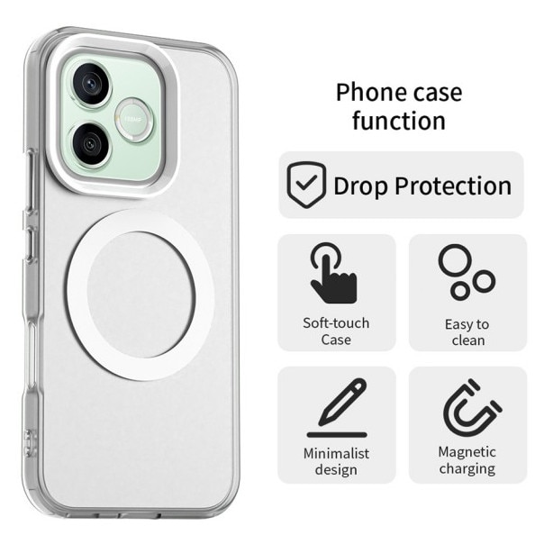 Husa Upzz® Tech Candy Pentru HONOR 600 PRO, Tehnologie Magsafe, Protectie La Camera si Colturi, White