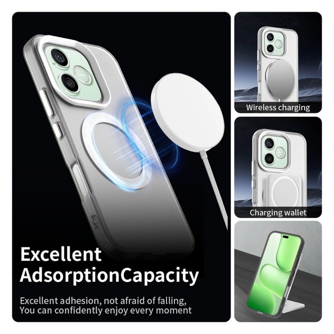Husa Upzz® Tech Candy Pentru HONOR 600 PRO, Tehnologie Magsafe, Protectie La Camera si Colturi, White
